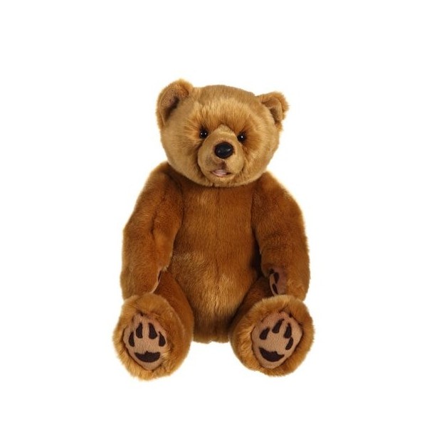 GIPSY - 070091 - Peluche - Ours Grizzly Assis - 42 cm - Miel