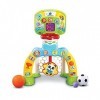 VTech - Super Centre Multisport Interactif, Structure de Motricité Bébé 3 en 1, But de Foot, Panier de Basket, Lancer de Ball