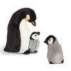 Living Nature Paquet Cadeau Peluche - Pingouin Empereur en Peluche 27cm & Poussin 17cm 