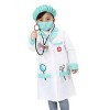 Rabtero Vêtements de docteur pour enfants, manteau blanc de laboratoire avec chapeau, docteur habillé pour les enfants de 4-6
