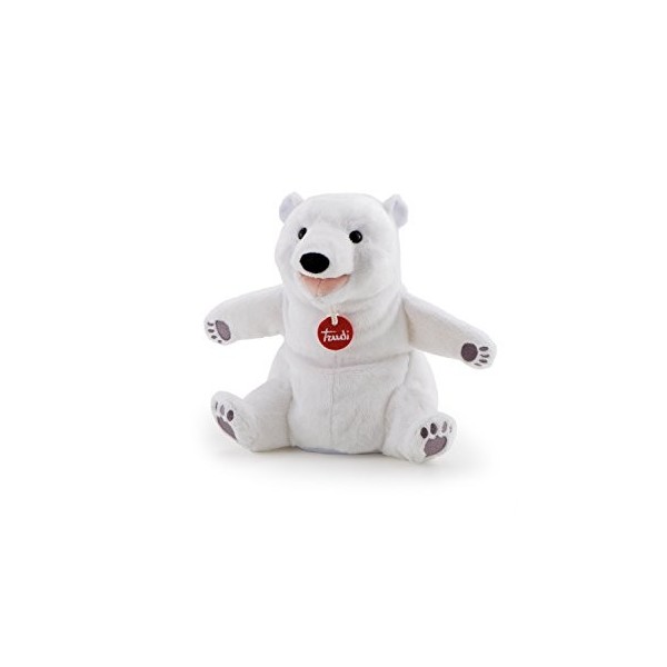 Trudi Sevi- Peluche Marionnette Ours, 29959, Blanc, 25 cm