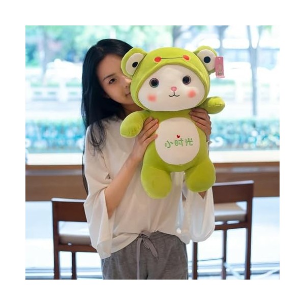 EacTEL Chat Peluche Kawaii Chaton Doux Grenouille Pingouin Girafe poupée Cadeau Fille Enfants Anniversaire Cadeau de Noël 70c