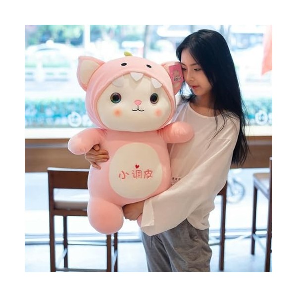 EacTEL Chat Peluche Kawaii Chaton Doux Grenouille Pingouin Girafe poupée Cadeau Fille Enfants Anniversaire Cadeau de Noël 70c