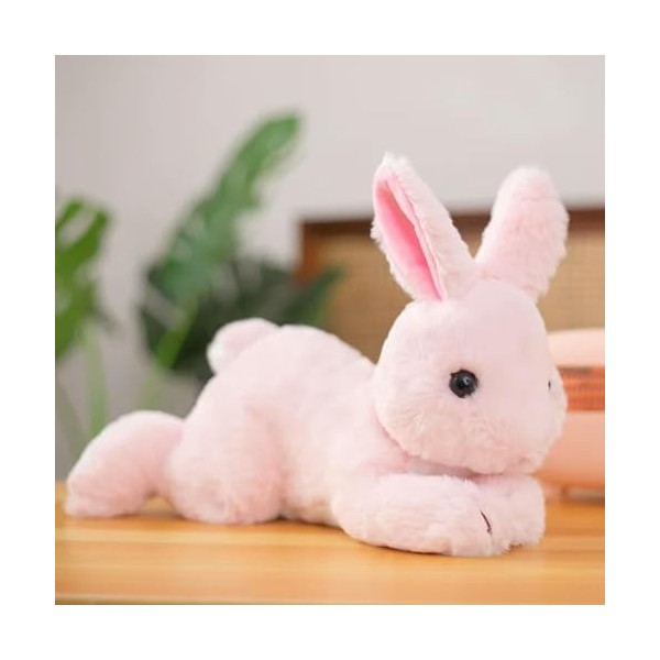 Réaliste Lapin À Fourrure Jouets en Peluche Animaux Réalistes Lapin Mignon Poupée Modèles Cadeaux D’Anniversaire Kawaii Chamb