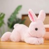 Réaliste Lapin À Fourrure Jouets en Peluche Animaux Réalistes Lapin Mignon Poupée Modèles Cadeaux D’Anniversaire Kawaii Chamb