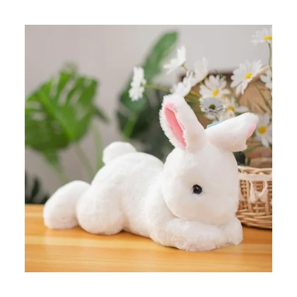 Réaliste Lapin À Fourrure Jouets en Peluche Animaux Réalistes Lapin Mignon Poupée Modèles Cadeaux D’Anniversaire Kawaii Chamb