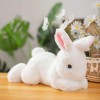 Réaliste Lapin À Fourrure Jouets en Peluche Animaux Réalistes Lapin Mignon Poupée Modèles Cadeaux D’Anniversaire Kawaii Chamb