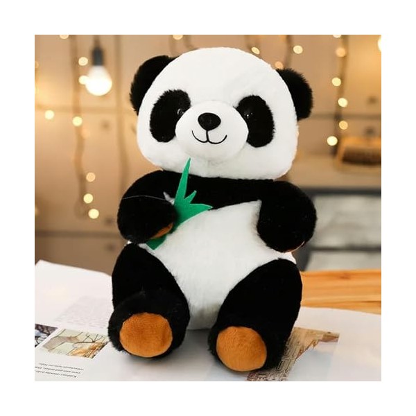 EacTEL Animaux en Peluche, Pandas en Feuille de Bambou, Poupées Panda, Poupées Panda, Peluches Douces, Cadeaux d’Anniversaire