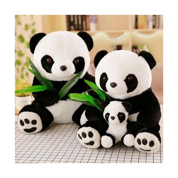 EacTEL Animaux en Peluche, Pandas en Feuille de Bambou, Poupées Panda, Poupées Panda, Peluches Douces, Cadeaux d’Anniversaire