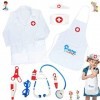 WTpin 11 Pièces Jeu De Rôle De Docteur pour Enfants, Cadeau pour Petit Docteur, Jeu De Rôle De Docteur pour Enfants, Jouets p