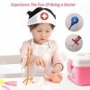 WTpin 11 Pièces Jeu De Rôle De Docteur pour Enfants, Cadeau pour Petit Docteur, Jeu De Rôle De Docteur pour Enfants, Jouets p