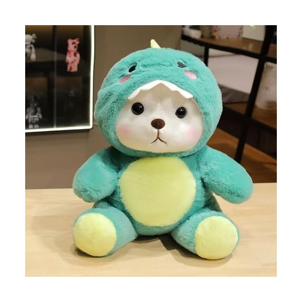 EacTEL Ours Kawaii dans Les vêtements de Dinosaure Jouet en Peluche poupée Animal en Peluche Dessin animé Cadeau d’Anniversai