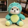 EacTEL Ours Kawaii dans Les vêtements de Dinosaure Jouet en Peluche poupée Animal en Peluche Dessin animé Cadeau d’Anniversai