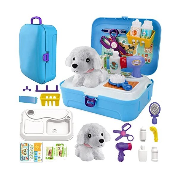 STAY GENT Chien Jouet Enfant cadeau jouet fille 2 3 4 5 6 ans, Docteur la Peluche Jouets 16 Articles Jouet Veterinaire Enfant