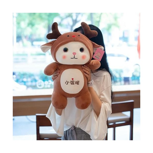 EacTEL Chat Peluche Kawaii Doux Chaton Grenouille Pingouin Dirk Girafe poupée Cadeau Fille Enfants Anniversaire Cadeau de Noë