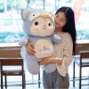 EacTEL Chat Peluche Kawaii Doux Chaton Grenouille Pingouin Dirk Girafe poupée Cadeau Fille Enfants Anniversaire Cadeau de Noë