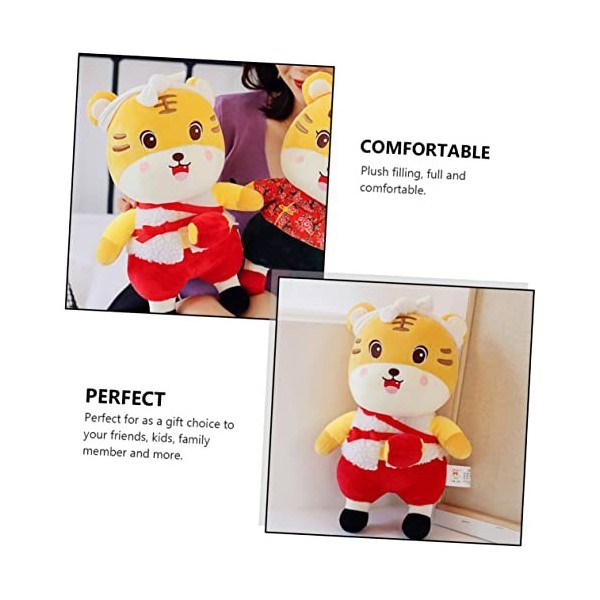 Toyvian 5 Pièces Peluche Oreiller Câlin Année De Poupée Mascotte Jouet Coussin Câlin Doux Jouets De Mascotte Chinoise Coussin