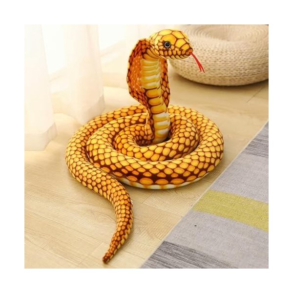 Serpent Peluche Jouet Python géant Cobra Peluche Animal ami Halloween Enfants Anniversaire Cadeaux de noël 240cm 3