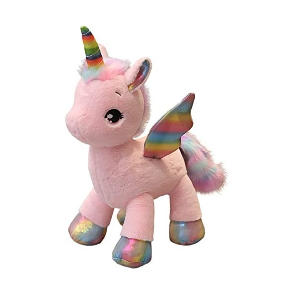 ljtao Animaux farcis de Licorne, Grand Oreiller de la Licorne Verte Peluche Peluche Peluche Animaux Peluche Arc-en-Ciel Cheva