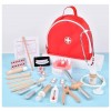 DecoBay Kit de médecin en bois durable pour enfants 33 pièces - Jouet médical pour garçons et filles à partir de 3 ans sac r