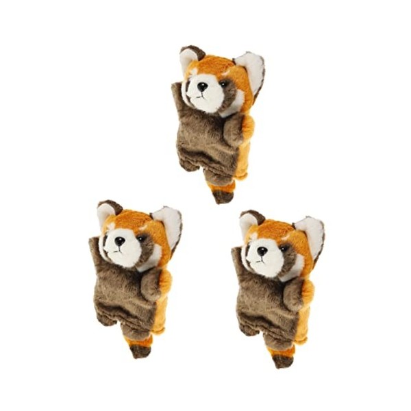 Toyvian 4 Pièces Marionnette De Tigre Jouet pour Animaux Marionnettes à Main pour Adultes Jouets pour Enfants Marionnettes po