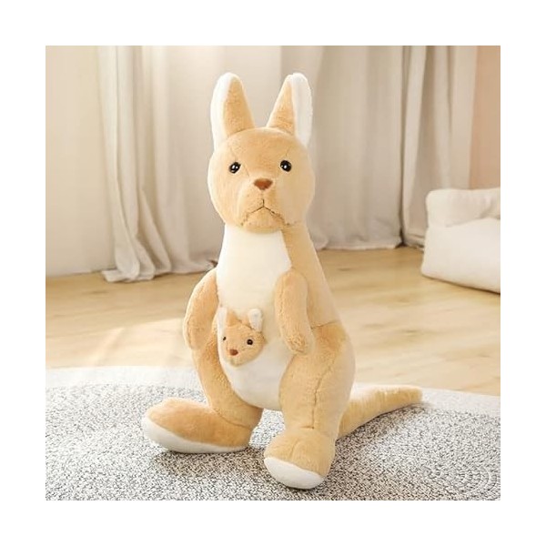 BEZCI Kawaii mère et Enfant Kangourou en Peluche poupées Mignon Grande Taille Kangourou en Peluche Oreiller en Peluche Doux p