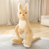 BEZCI Kawaii mère et Enfant Kangourou en Peluche poupées Mignon Grande Taille Kangourou en Peluche Oreiller en Peluche Doux p