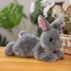 Ermano Animaux empaillés 36cm réaliste Lapin Peluche Jouet réaliste Animal Lapin Mignon poupée Simulation modèle Cadeau dann