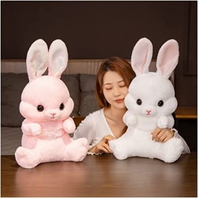SKUZA Peluches, 45/55CM Belle Assis Lapin en Peluche Jouets Kawaii Longue Oreille Lapin en Peluche Oreiller en Peluche Doux P