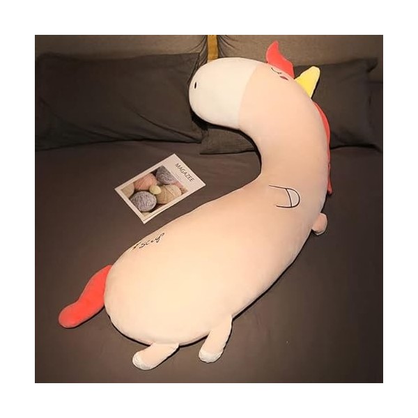 100cm Géant Long Oreiller Plié En Peluche Licorne Dinosaure Cerf En Peluche Jouet Filles Enfants Oreiller Poupées De Bande De