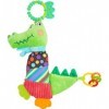 Small Foot 11423 Crocodile en Peluche, hochet, Tout-Petits, Jouet éducatifs, Multicolore