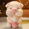 EacTEL Bouteille de Lait Cochon Peluche Jouet en Duvet Coton Peluche poupée Cadeau d’Anniversaire Oreiller décoration poupée 