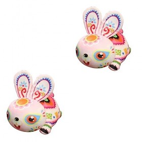 ibasenice 2 Pièces Mascotte De Lannée du Lapin Jouet pour Animaux Lapin en Peluche Jouet en Peluche pour Enfants Joli Jouet 