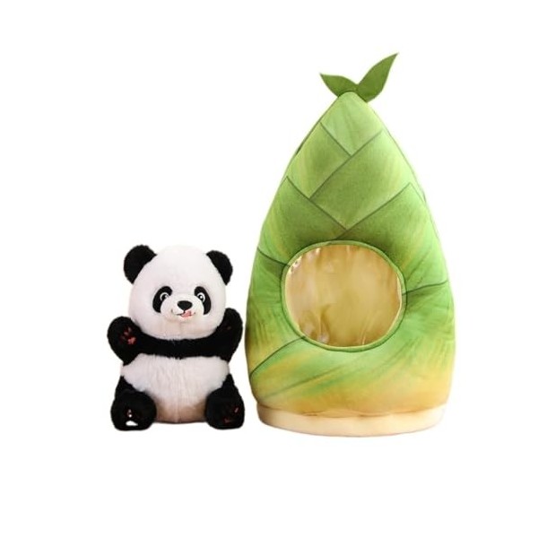 Jouet en Peluche Jouet en Peluche Panda en Forme de pousses de Bambou, Sac à Dos créatif, Pendentif, poupée Panda, Cadeau for