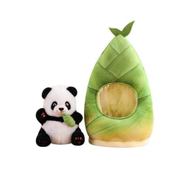 Jouet en Peluche Jouet en Peluche Panda en Forme de pousses de Bambou, Sac à Dos créatif, Pendentif, poupée Panda, Cadeau for