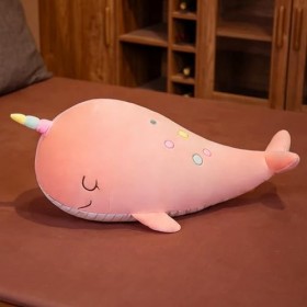 LfrAnk Mignon Baleine en Peluche Coussin Kawaii Animal De Mer Coussin en Peluche Jouet Enfants Cadeau 100cm 2