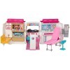 Barbie Lot Véhicule Médical, Voiture Ambulance Transformable en hôpital, Jouet pour Enfant + Pile Bouton alcaline Duracell sp