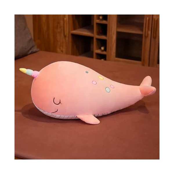 LfrAnk Mignon Baleine en Peluche Coussin Kawaii Animal De Mer Coussin en Peluche Jouet Enfants Cadeau 100cm 1