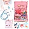 Zerodis Jeux Dimitation Docteur Déguisement Jouet Médical Boîte à Médicaments Kits deMédecin pour Enfants Jouet Jeu de Rôle 