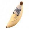 PEKMAR Jouet Banane Souple - Banane en Peluche en Peluche avec Un Joli Chien | Peluches Banane animales Mignonnes, Oreiller J