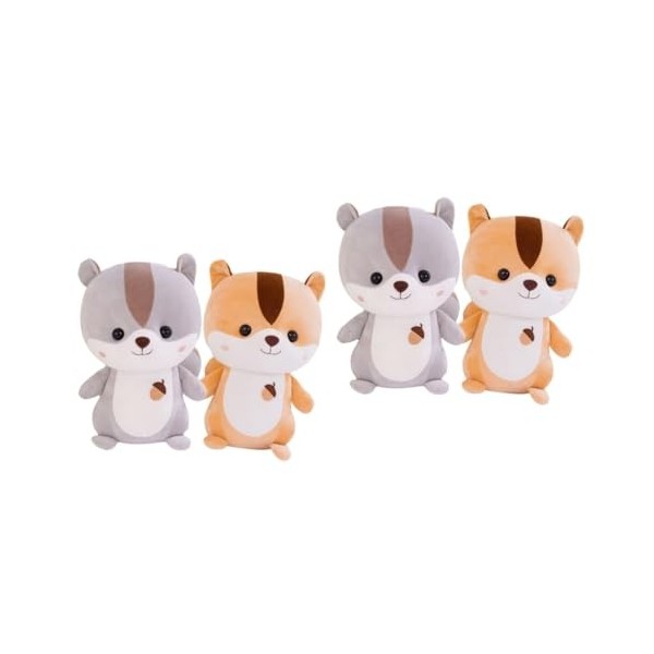 ABOOFAN 4 Pièces en Peluche Petit Poupée Oreiller Petits Animaux Jouets Enfants Corps Oreiller en Peluche Oreiller pour Enfan