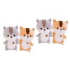 ABOOFAN 4 Pièces en Peluche Petit Poupée Oreiller Petits Animaux Jouets Enfants Corps Oreiller en Peluche Oreiller pour Enfan