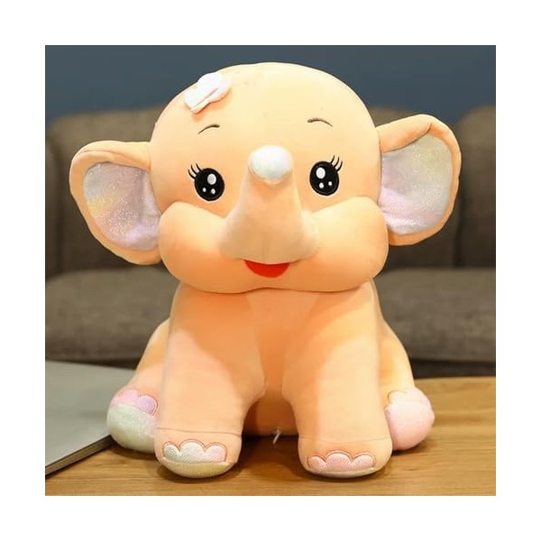 LfrAnk Mignon Assis éléphant Peluche Jouet en Peluche Animal en Peluche Grandes Oreilles éléphant Oreiller Mignon Tapis de Co