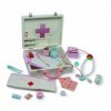 Small Foot 6113 Mallette de docteur en bois, avec thermomètre, stéthoscope et coiffe, jeu de rôle à partir de 3 ans jouets, 2