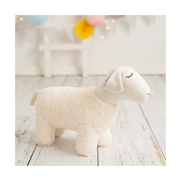 CROCHETTS | Mouton en Peluche Amigurumi au Taille Mini. Tricoté avec de la Laine de Coton hypoallergénique. Poupée en en Form
