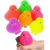 Lot de 6 peluches en forme de poussin de couleur fluo 7,6 cm pour soulager le stress et le stress Idéal pour apaiser le TDA