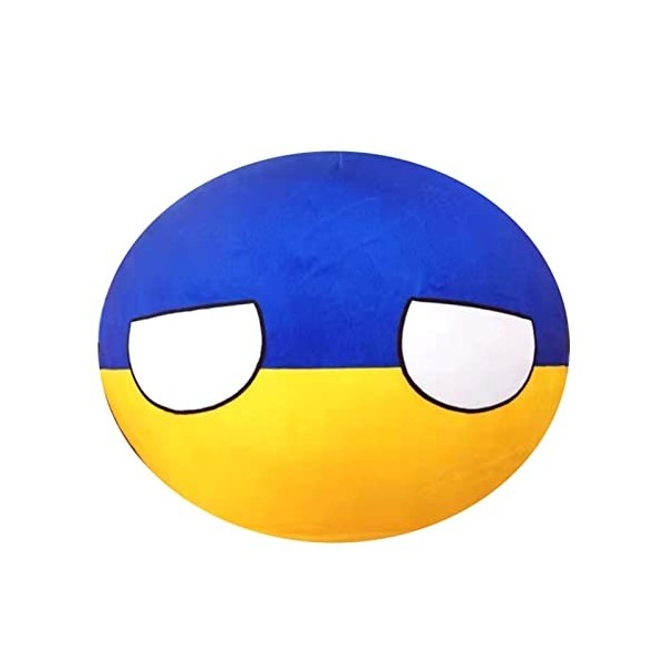 Polandball Pays-Balls Pullies Ukraine Et Russie Jouets en Peluche Pays Pays Ball Mini Peluches Jetez Oreiller Color : Ukrain