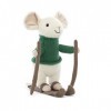 Jellycat Merry Mouse Skiing - H : 19 cm x L : 8 cm