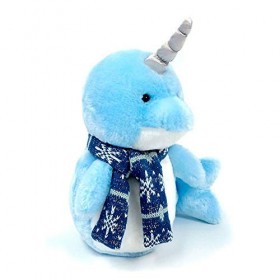 Gund - Le narval nommé Neptune, Peluche de Noël, 25,4 cm, Bleu Pastel