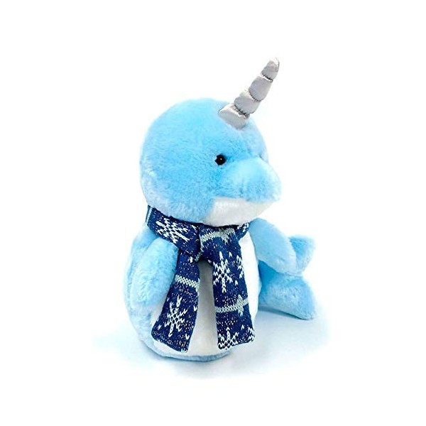 Gund - Le narval nommé Neptune, Peluche de Noël, 25,4 cm, Bleu Pastel